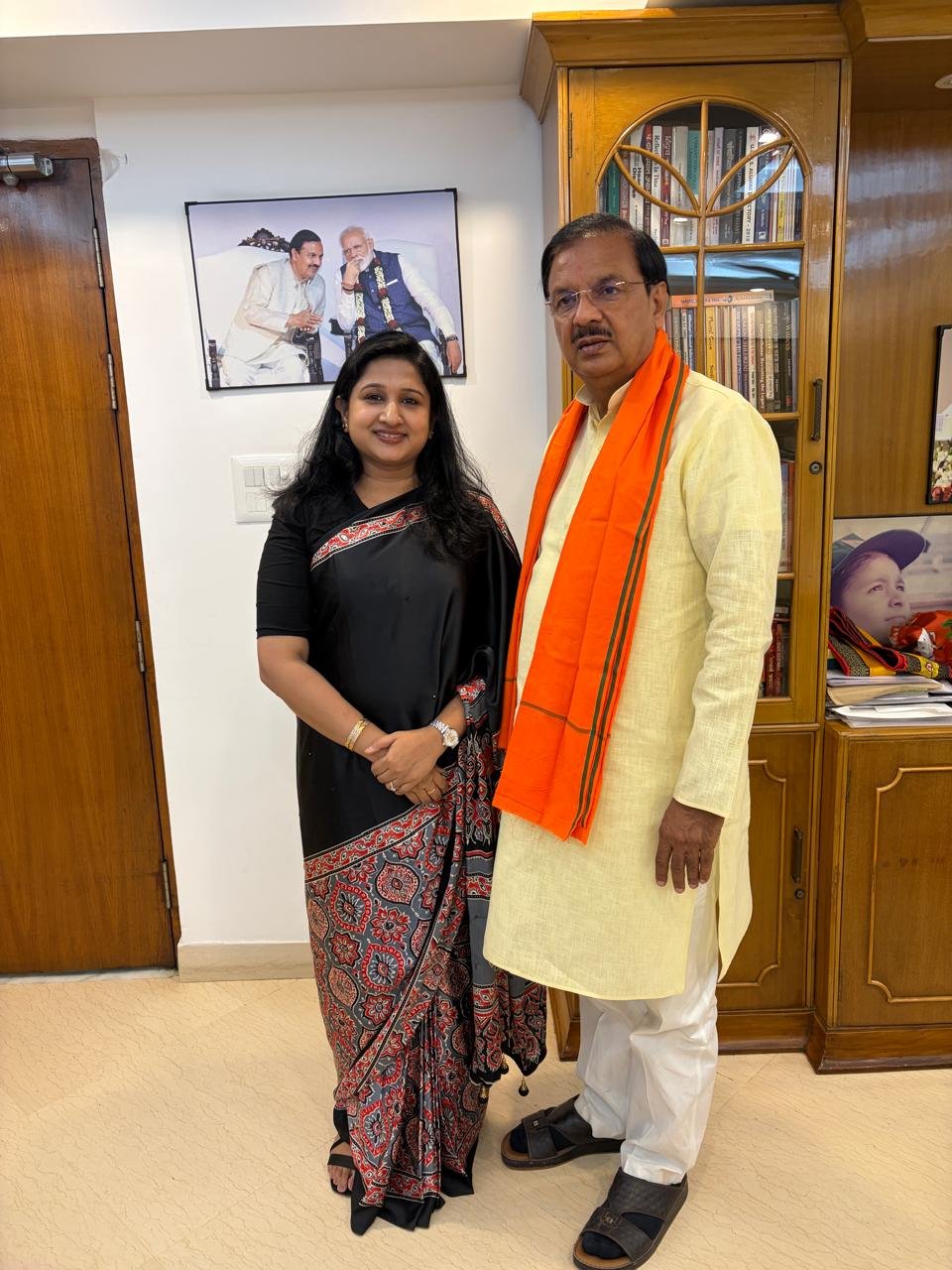 Priyanka Gupta with Dr. Mahesh Sharma