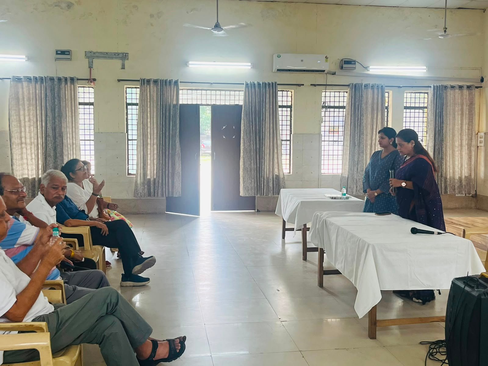 Attendees at the SamaajSevika Foundation health camp at RWA Sector 40, Noida
